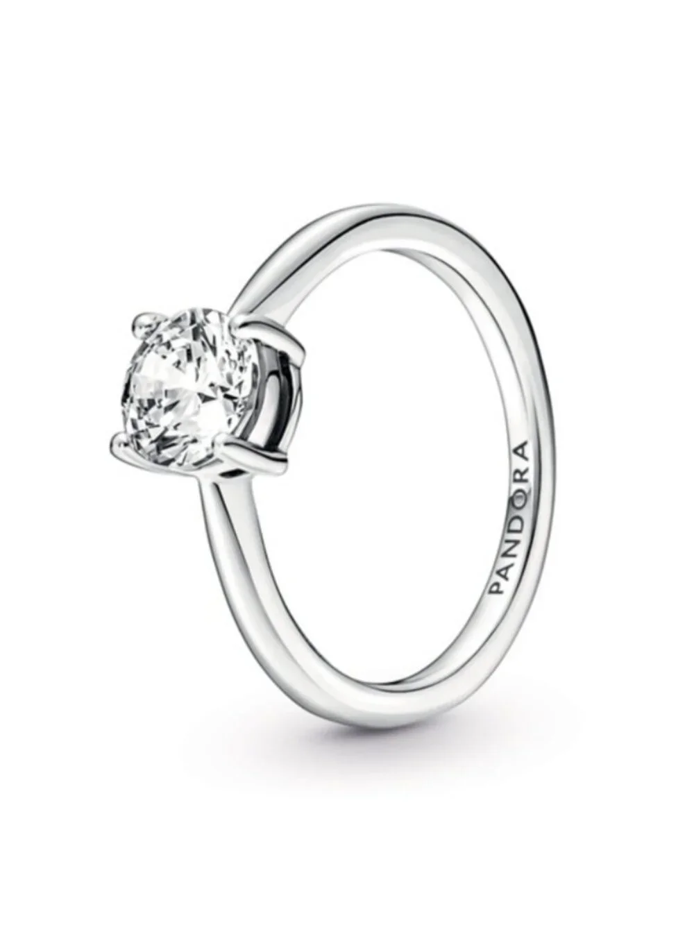 Pandora Sterling Silver Sparkling Solitaire Ring w/ Clear Zirconia - 190052C01